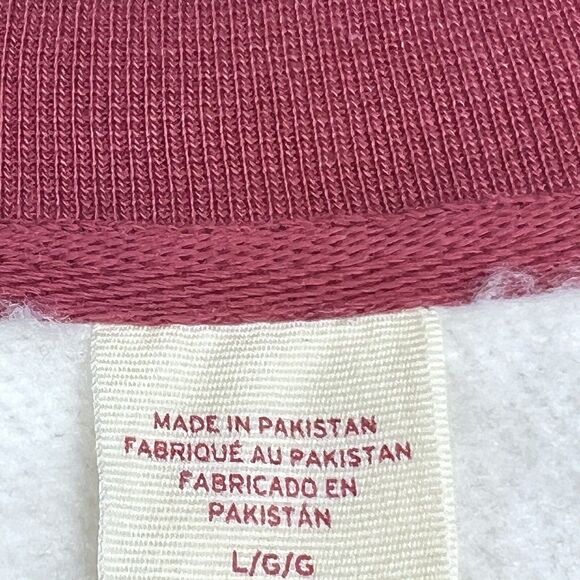 Levis Sweater Mens Large Red White Blue Color block Crew Neck Sweatshirt Relaxed - Picture 8 of 13